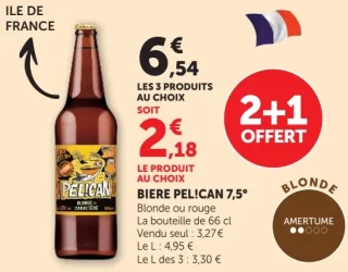 BIERE PEL!CAN 7,5° Blonde ou rouge