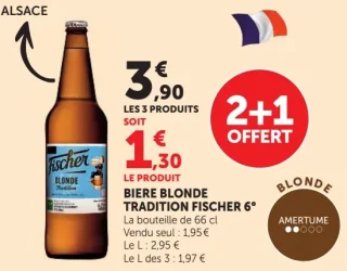 Biere Blonde Tradition Fischer 6°