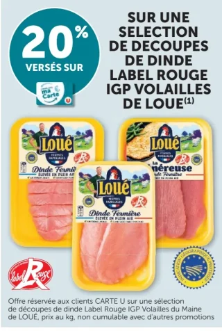 Decoupes de dinde Label Rouge IGP Volailles de Loué
