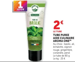 Tube purée aide culinaire Aroma One