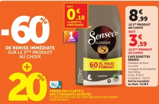 Café Dosettes Senseo Classique, doux ou corsé