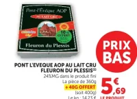 PONT L'EVEQUE AOP AU LAIT CRU FLEURON DU PLESSIS