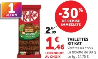 Tablettes Kit Kat Variétés au choix La tablette de 99 g