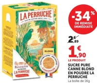 Sucre pure canne blond en poudre La Perruche