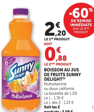 Sunny Delight Boisson au jus de fruits
