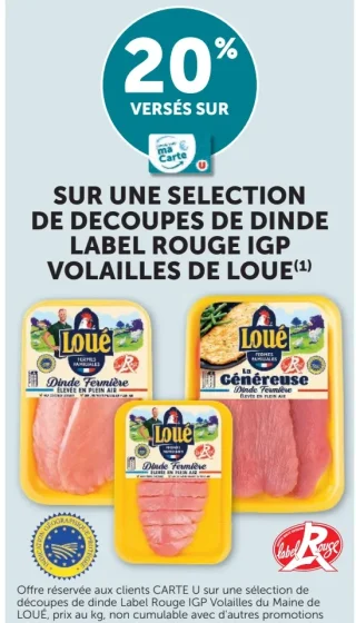 Sélection de découpes de dinde Label Rouge IGP Volailles de Loué