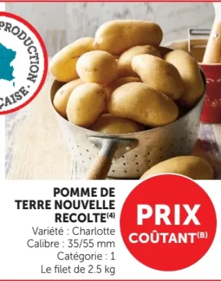 Pomme de terre nouvelle récolte Charlotte
