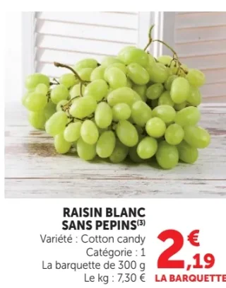 Raisin Blanc Sans Pépins Cotton Candy