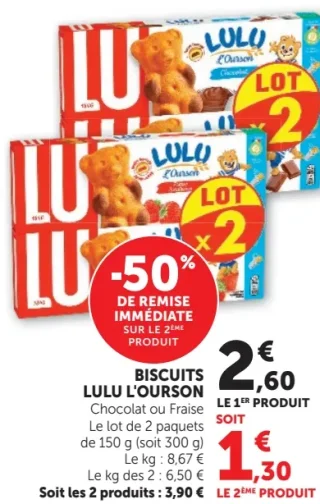 BISCUITS LULU L'OURSON