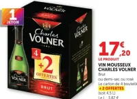 VIN MOUSSEUX CHARLES VOLNER (Brut ou demi-sec ou rosé)