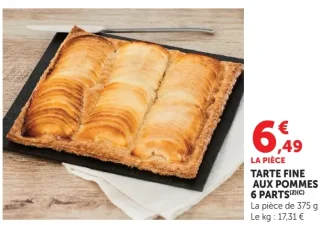 Tarte Fine Aux Pommes 6 parts