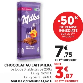 Chocolat au lait Milka