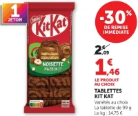 Tablettes Kit Kat Noisette Hazelnut
