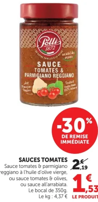 Sauces tomates Polli