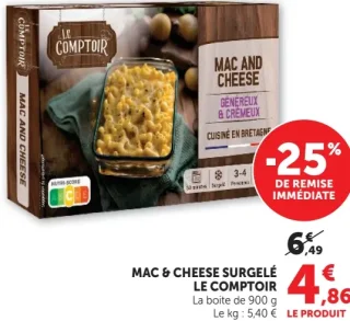 Mac & Cheese surgelé Le Comptoir
