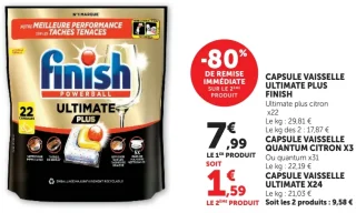 Capsules lave-vaisselle Ultimate Plus Finish