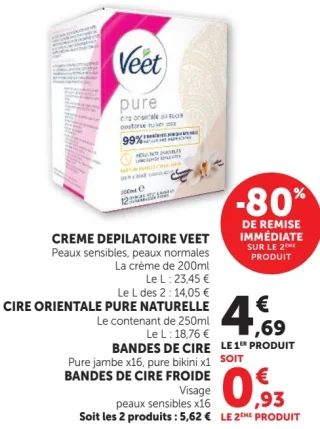Cire orientale pure naturelle Veet
