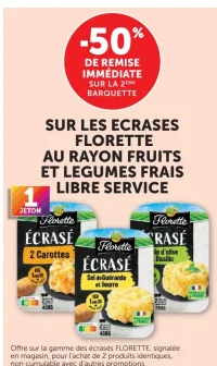 Écrasés Florette au rayon fruits et légumes frais libre service