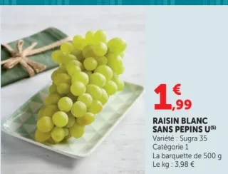 Raisin Blanc Sans Pepins U