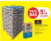WOODSTOCK Sac de granulés de bois 15kg