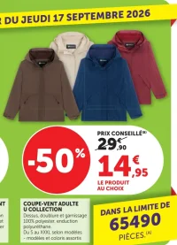 Coupe-vent adulte U Collection