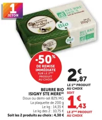 Beurre Bio Isigny Ste Mère