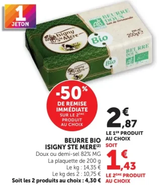 Beurre Bio Isigny Ste Mère
