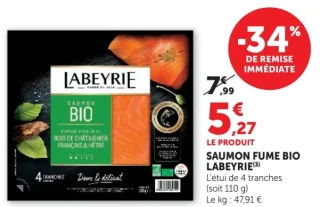Saumon fume bio Labeyrie