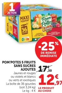 Pom'Potes 5 Fruits sans sucres ajoutés