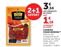 Chorizo doux ou fort Cesar Moroni