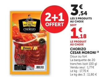 Chorizo doux ou fort Cesar Moroni