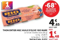 Thon entier MSC huile d'olive Rio Mare