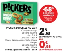 Pickers Surgelés Mc Cain Onion Rings