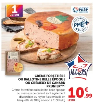 Crème forestière ou ballotine Belle Époque ou crémeux de canard Prunier
