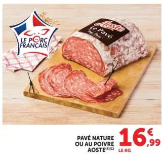 Pavé nature ou au poivre Aoste