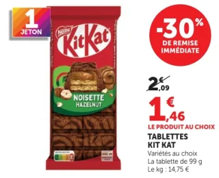Tablettes Kit Kat Variétés au choix