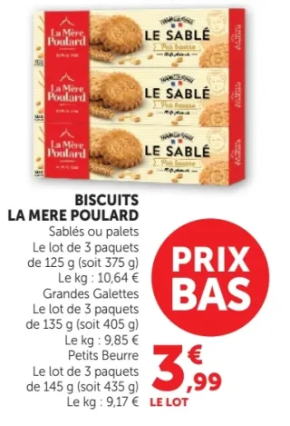Sablés ou palets La Mère Poulard
