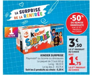 Kinder Surprise Playmobil ou licorne ou dinosaures