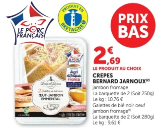 CREPES BERNARD JARNOUX jambon fromage