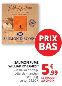 SAUMON FUME WILLIAM ET JAMES Ecosse ou Norvège