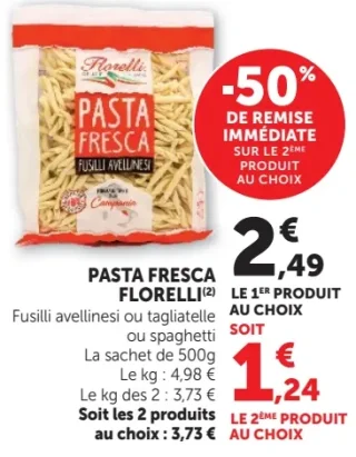 PASTA FRESCA FLORELLI Fusilli avellinesi ou tagliatelle ou spaghetti