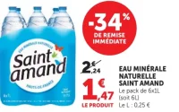 Eau minérale naturelle Saint Amand