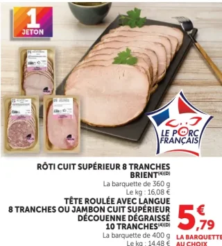 Rôti cuit supérieur 8 tranches Brient