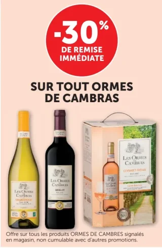 Gamme de vins Les Ormes de Cambras
