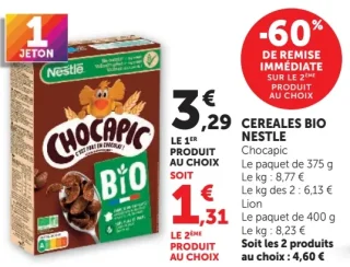 Céréales Bio Nestlé Chocapic / Lion