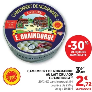 Camembert de Normandie au lait cru AOP E. Graindorge