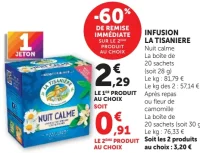 Infusion La Tisanière Nuit calme ou Après repas