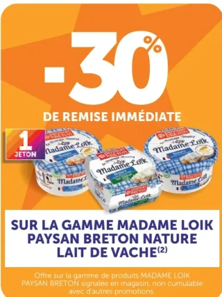 Fromage fouetté Madame Loïk Paysan Breton nature au lait de vache