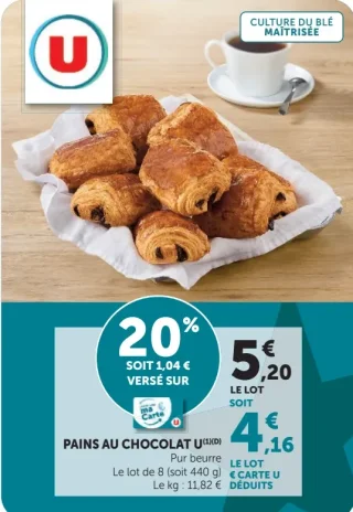 Pains au chocolat U Pur beurre