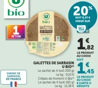 Galettes de sarrasin ou crêpes de froment U Bio